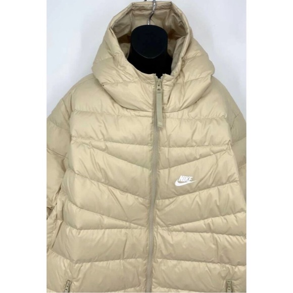 Nike Down Fill Women’s Jacket Size 3X Plus Beige Puffer Therma B78 - Picture 2 of 6